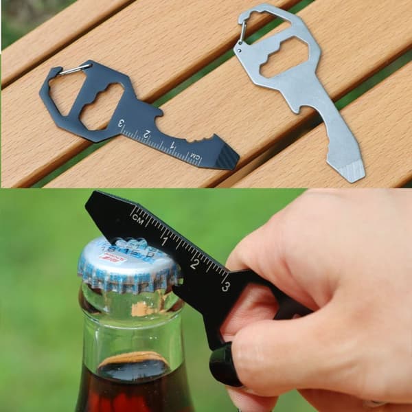 2kpl Outdoor Multitools EDC Key Ring SILVER - spot-myynti Silver