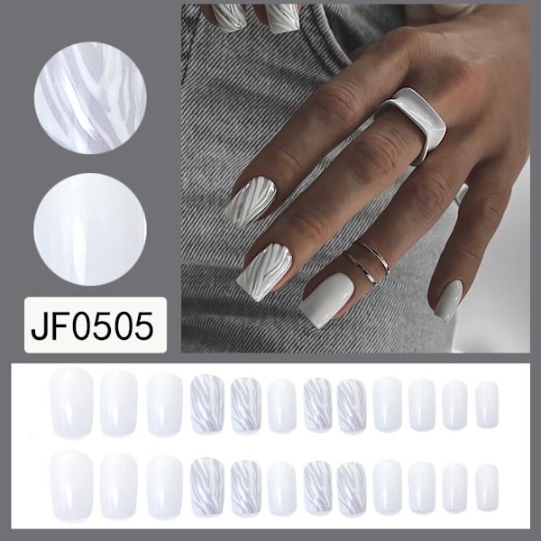 24st False Nails Short Square - on stock JF0505