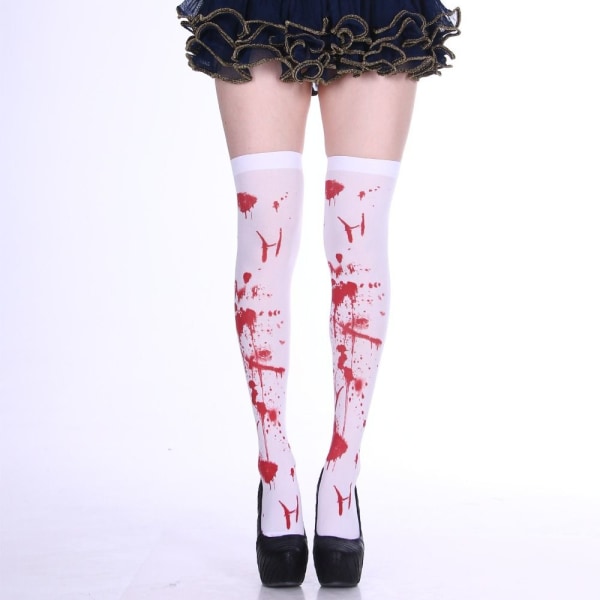 1 par Halloween Blood Socks Lårstrumpor - spot försäljning 5