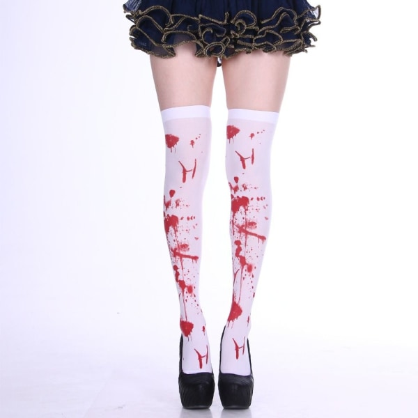 1 pari Halloween Blood Socks Thigh Socks -sukat - spot-ale 5