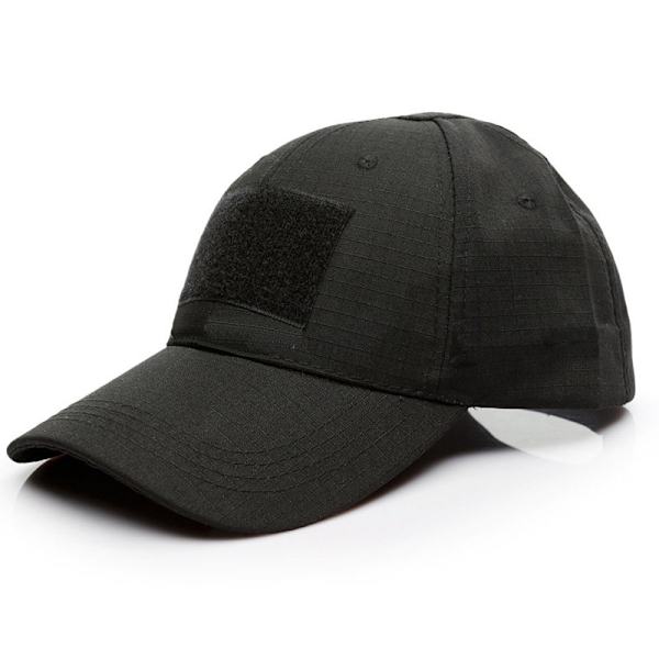 Miesten Camo Tactical Operator -pesäpallohattu ulkona Peaked Cap - korkea laatu Black - Solid