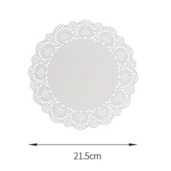 50st runt oljeabsorberande papper matdekor spetspapper cm - on stock 21.5 cm