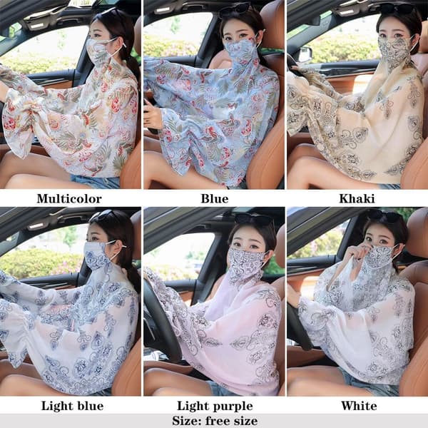 Shawl Ice Silk Arm Warmer WHITE - spot-ale white