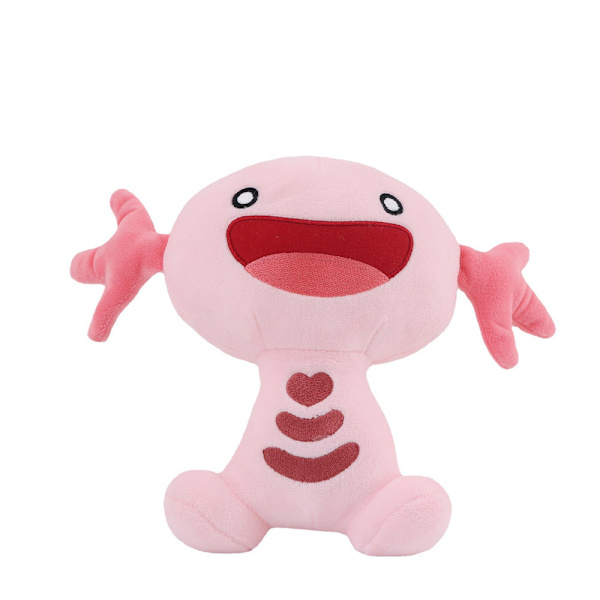 Plyschspel Fylld docka Plyschleksaksdocka Semesterpresenter bomullsdocka - stock Open mouth - pink 15*10*23cm