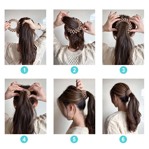 Headpieces Ponytail Hairpin LIGHT COFFEE - varastossa