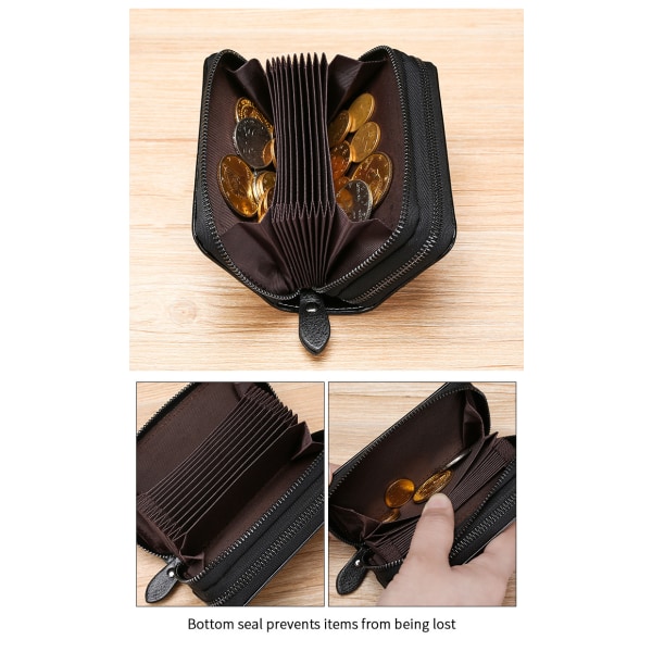 Monitoimikotelo korttipidike all-in-one laukku RFID-demagnetisoitumisen ja varkaudenesto - varastossa brown