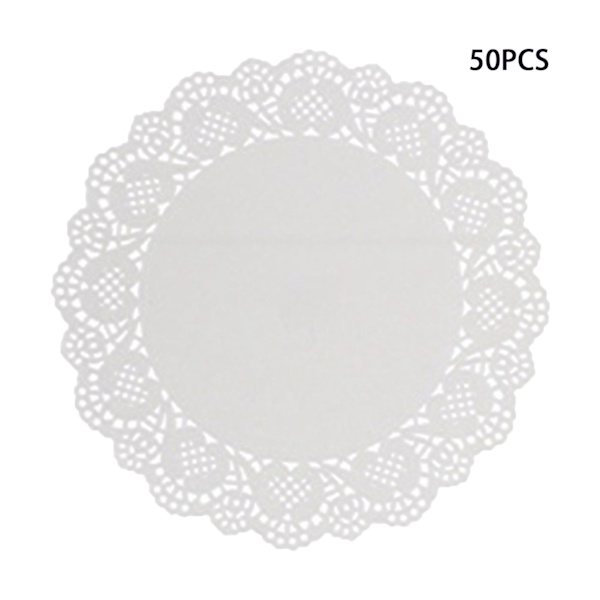 50st runt oljeabsorberande papper matdekor spetspapper cm - on stock 21.5 cm