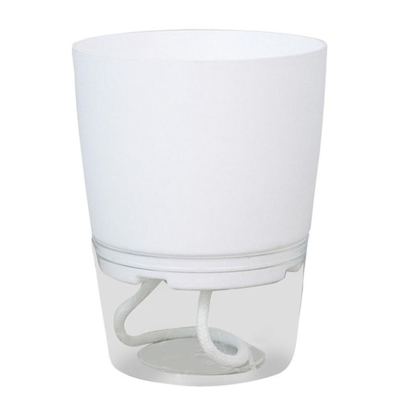 1/2 st självvattnande blomkruka Lazy blomkruka VIT L - on stock White L