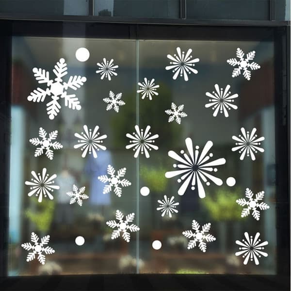 1 setti Seinätarrat Snowflakes Tarrat Wall art TYPE 3 - varastossa