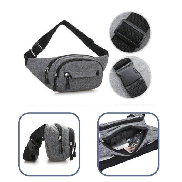 Midja Bum Bag Pengar Bälte LILA - stock Purple