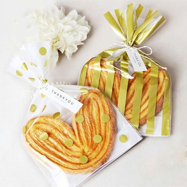 50ST Godispåsar Guld Prickar Remsor STRIPS - spot sales strips