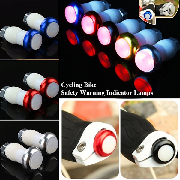 2ST Cykelstyre Light End Plug Light BLÅ - on stock blue