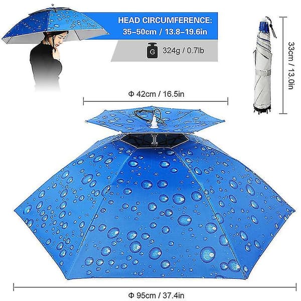 Dubbellagers paraplyhatt Kvinnor Män Vikbar cap - high quality