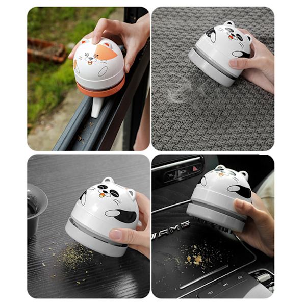 Bärbar Cat Mini Dammsugare Office Home Desktop Sopmaskin - spot sales Panda