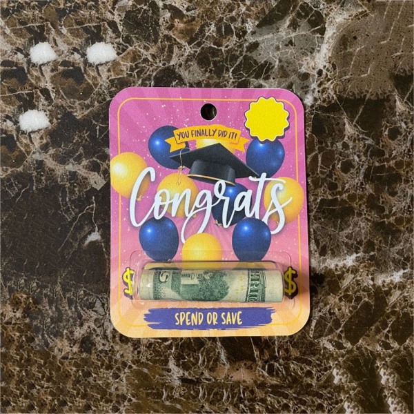 Gratulationskort med Money Clip Graduation Money Card - stock 6