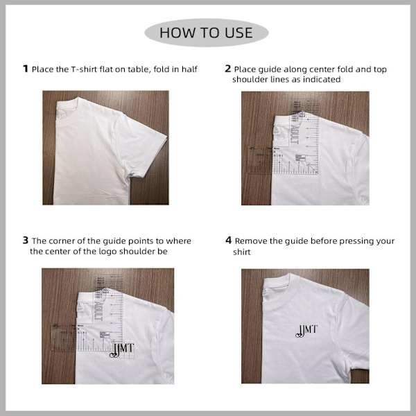Akryl T Shirt Linjal Akryl T Shirt Inriktning Linjal Placering - on stock