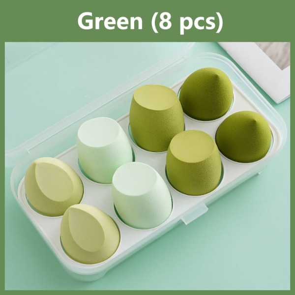 8 ST Makeup Puff Powder Puff GRÖN - high quality Green
