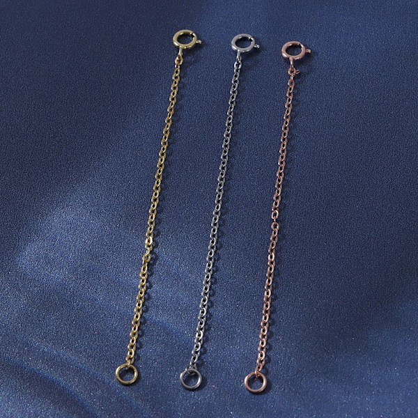 Förlängare säkerhetskedjeförlängare för armbandshalsband GULD 3CM - high quality
