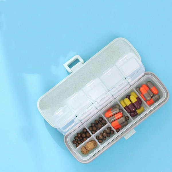 Medicin Box Pill Organizer BLÅ - stock blue