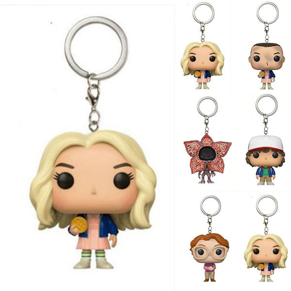 Stranger Things Pop Nyckelring Figurgåvor för nöjen - high quality #5
