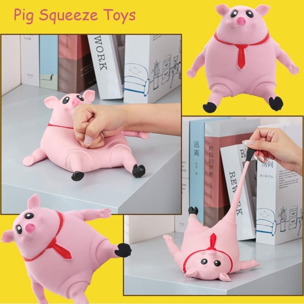 Pig Decompression Leksaker Figur Stretchy Toys STOR - stock Large