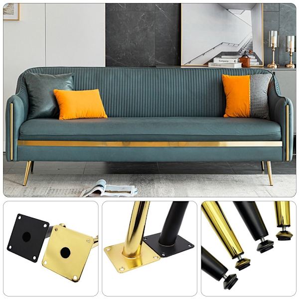 Huonekalupyörät Jalat GOLD 10cm - varastossa Gold 10cm