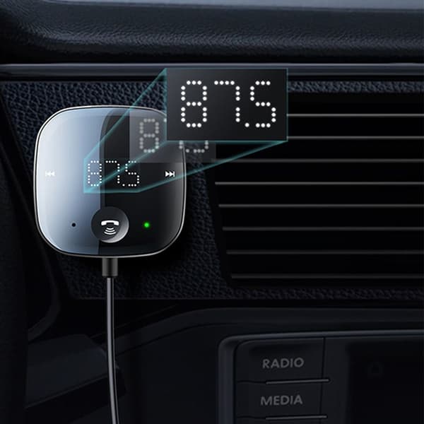Bluetooth-sovitin Autosovitin FM Bluetooth - spot-myynti Black