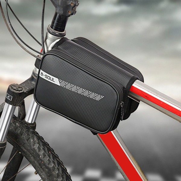 Cykel Top Ramväska Cykelsadelväska MED TELEFONVÄSKA MED TELEFON - stock With Phone Bag