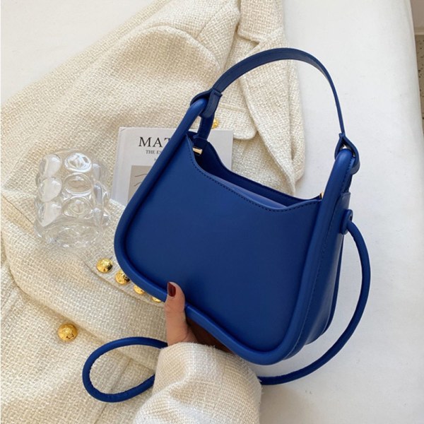 Trendiga Candy Color Axelväskor Handväskor BLÅ - on stock blue