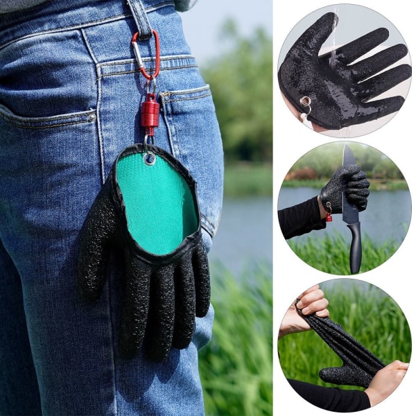 Fishing Catching Gloves Professional Catch Fish LEFT&MAGNETIC - spot-ale Left&magnetic snap