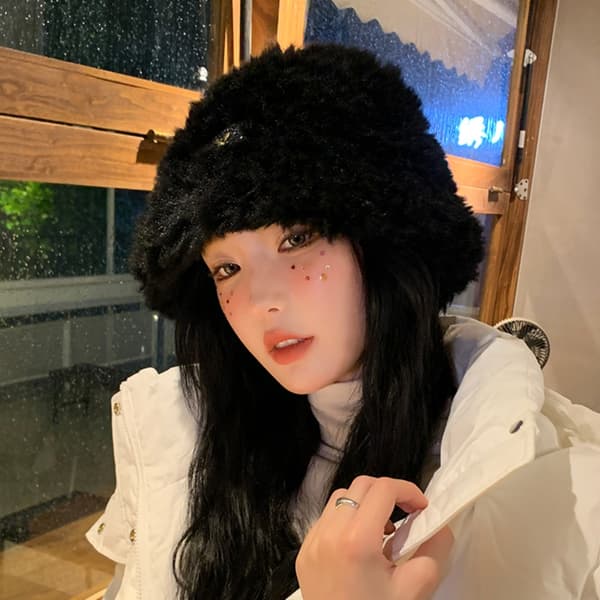 Plush Bucket Cap Bucket Hat IVORY - varastossa ivory