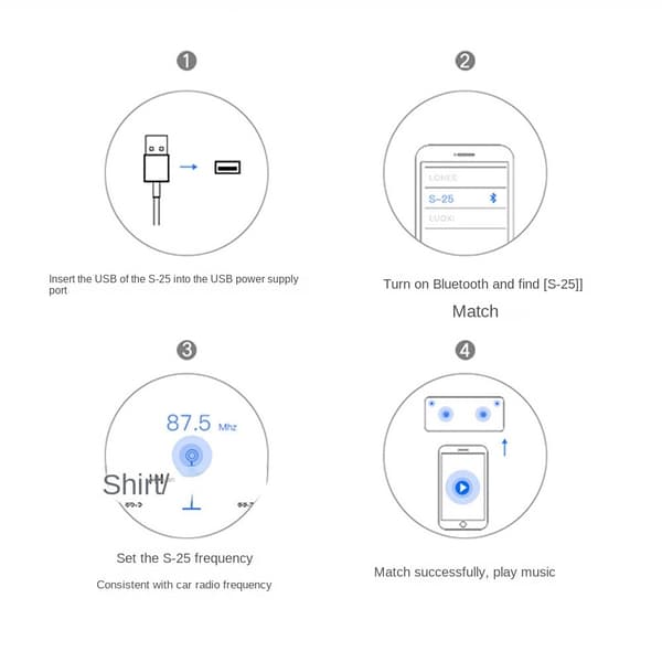 Bluetooth-sovitin Autosovitin FM Bluetooth - spot-myynti Black