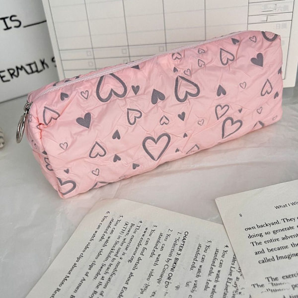 Blixtlås Pennväska Case ROSA - stock pink