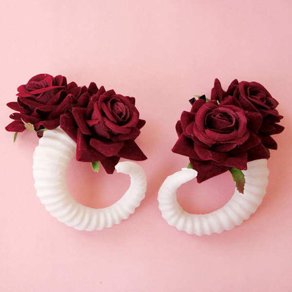 Devil Horn Hair Barrettes Cosplay Sheep Horns Hairpin Halloween - spot försäljning D