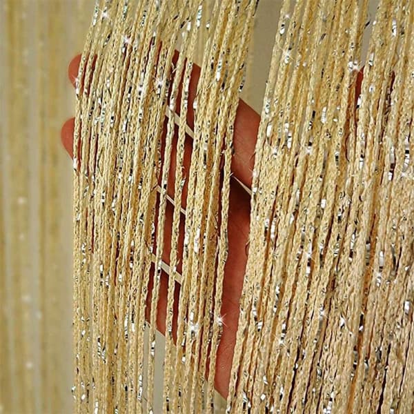 Glitter Stringgardin Hängande pärlgardiner BLÅ - on stock blue