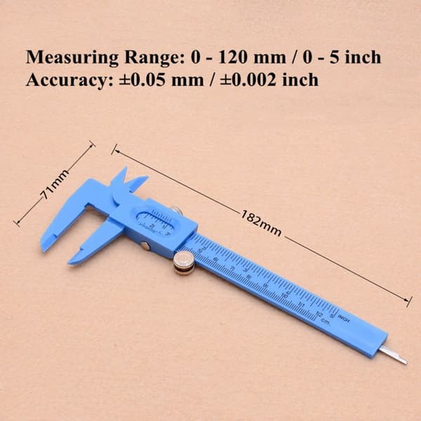 4 kpl Mini Caliper Vernier Caliper Double Scale - varastossa