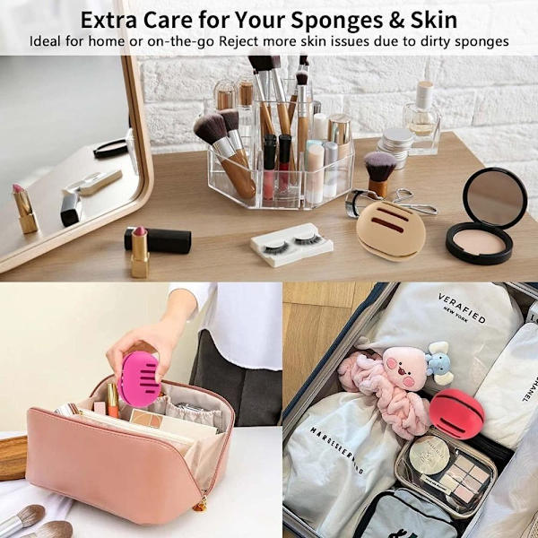Makeup Case Svampfodral Makeup Box GRÅ - spot sales Gray