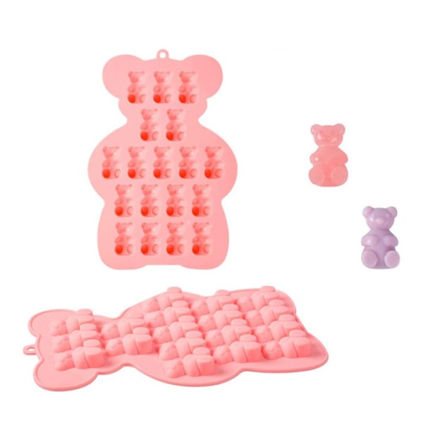 Gummy Bear Form blir socker ROSA - on stock pink