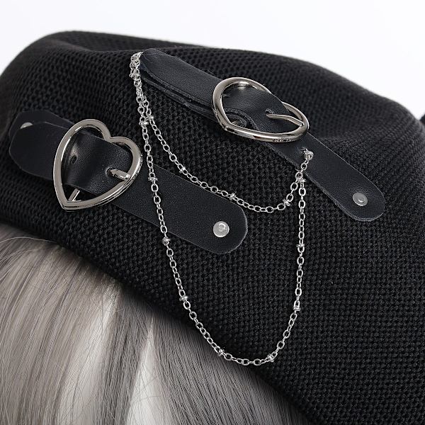 Gotisk Punk Basker Lolita Basker Hatt VINRÖTT - high quality