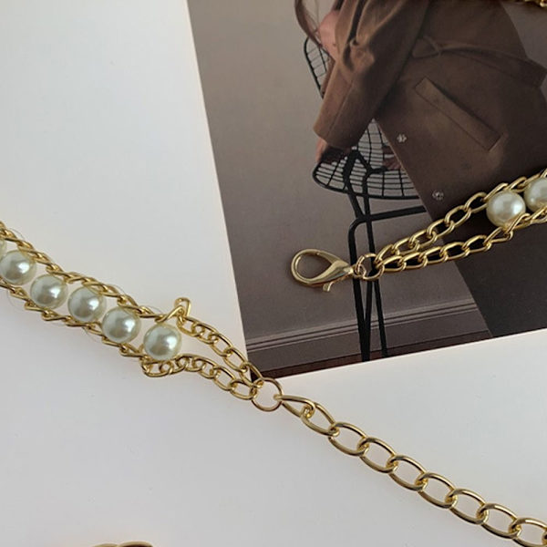 Elegant pärlbälte tunn kedja Midjeband - on stock