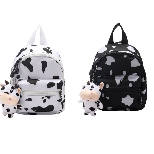 2022 New Cow Backpacks student skolväska SVART - high quality black