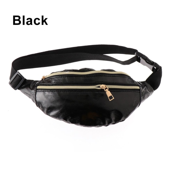 Laser Waist Bag Hip Bum Bag Fanny Pack BLACK - korkea laatu black