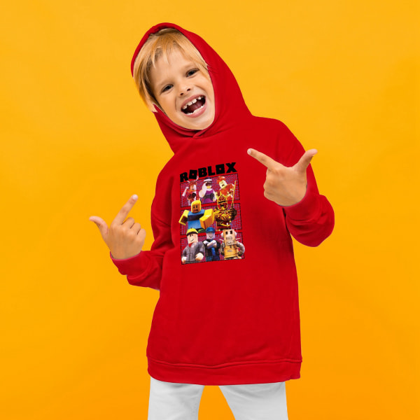 Roblox Hoodies Barn Pullover Långärmade Sweatshirts - spot sales red 120