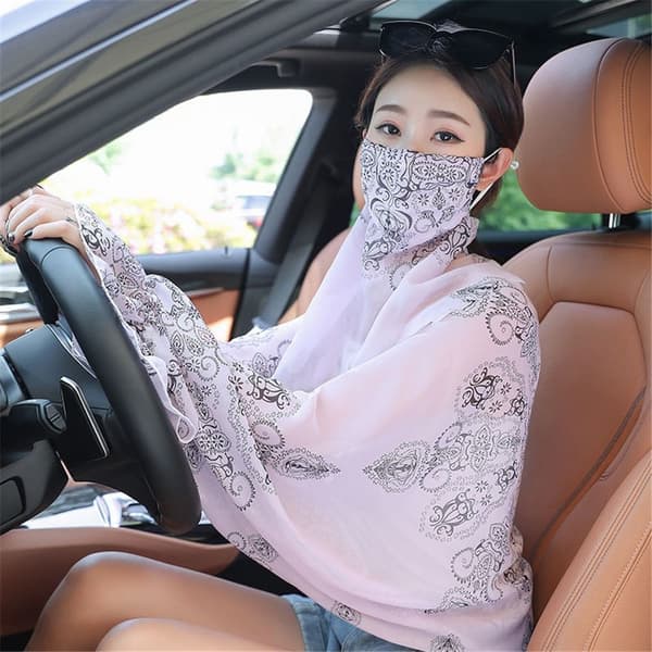 Shawl Ice Silk Arm Warmer WHITE - spot-ale white