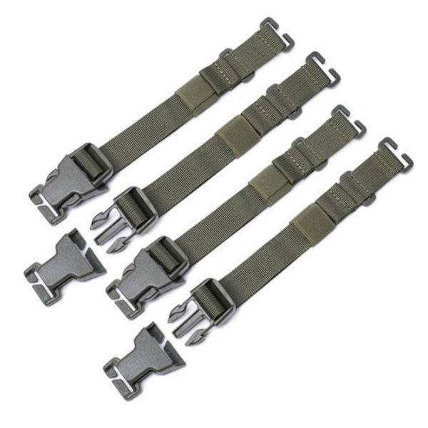 4kpl Tactical MOLLE hihnat Puristushihnat ARMY GREEN - varastossa Army Green