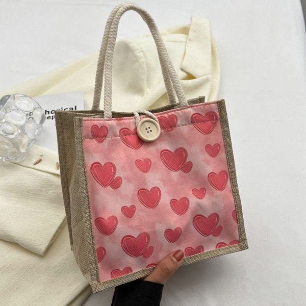 Lunchbox Bag Kantolaukku PINK BUTTON STYLE - varastossa Pink Button Style-Button Style