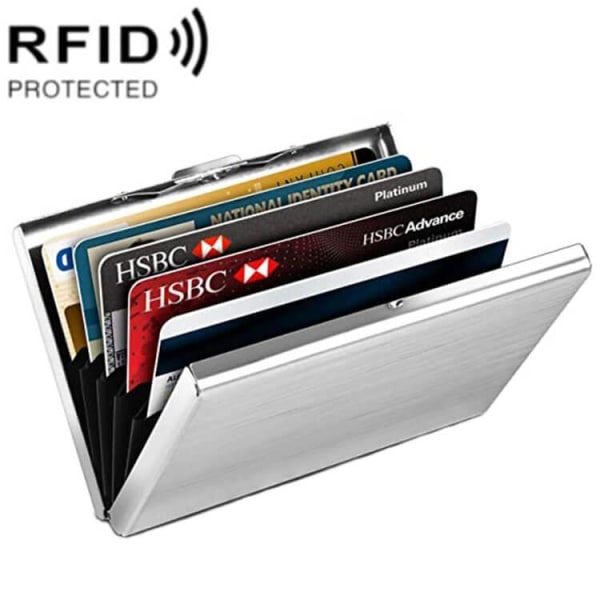 RFID Kortfodral av aluminium - spot försäljning Silver