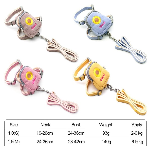Dog elf Ryggsäck Pet Rullesäck GUL - stock yellow S