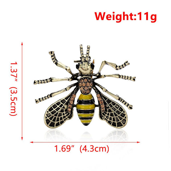 Humla Broscher Bi Insekt Pin Anima Emalj GUL BEE - spot försäljning