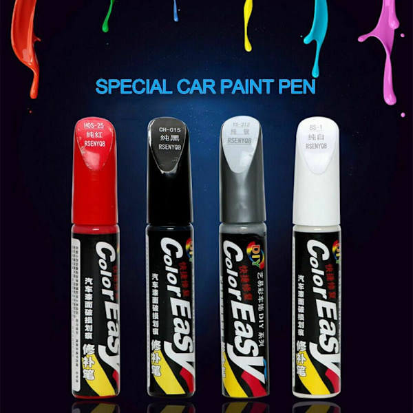 Bilfärg Fix Penna Billack Reparationsborste VIT - high quality white
